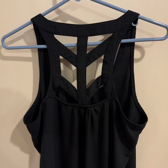 Mossimo Strappy Back Asymmetrical Black Shift Tank Dress Size Medium - Picture 5 of 8